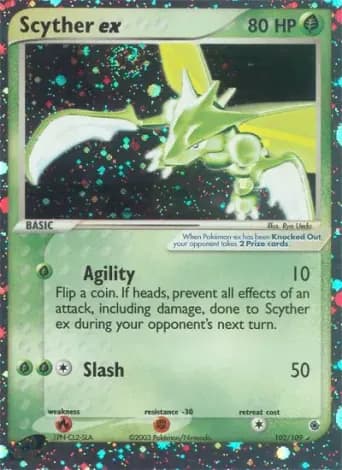 Scyther ex Pokémon card #102