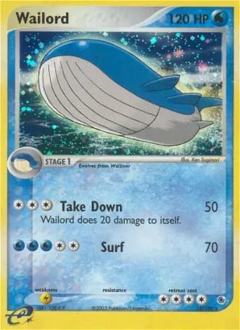 Wailord Pokémon card #14