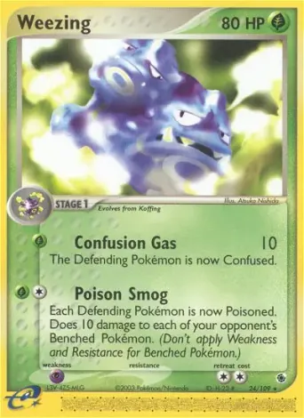 Weezing Pokémon card #24