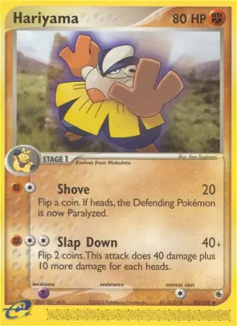 Hariyama Pokémon card #33