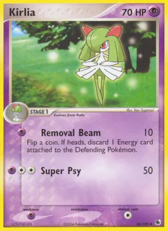 Kirlia Pokémon card #34