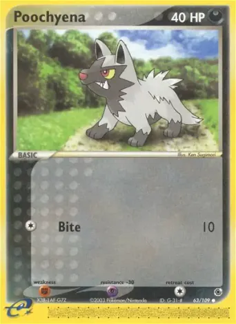 Poochyena Pokémon card #63