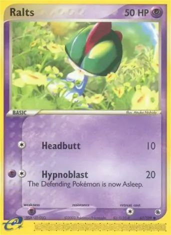 Ralts Pokémon card #67