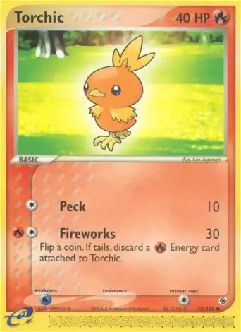 Torchic Pokémon card #73