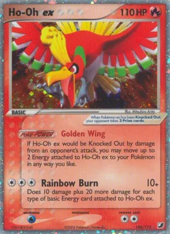 Ho-Oh ex Pokémon card #104