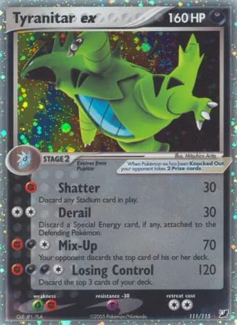 Tyranitar ex Pokémon card #111