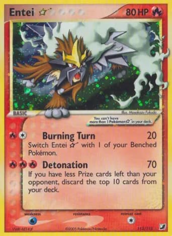Entei Star Pokémon card #113