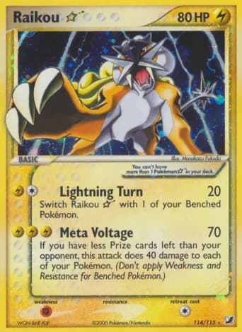 Raikou Star Pokémon card #114