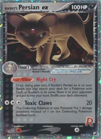 Rocket's Persian ex Pokémon card #116