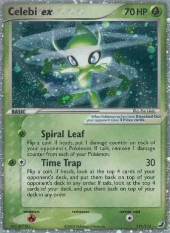Celebi ex Pokémon card #117