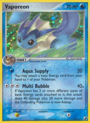 Vaporeon Pokémon card #19