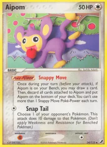 Aipom Pokémon card #34