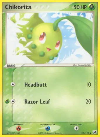 Chikorita Pokémon card #51