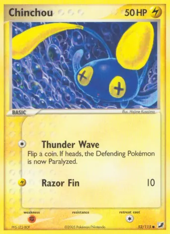 Chinchou Pokémon card #52