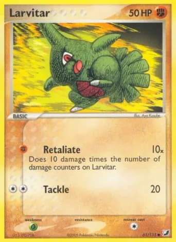 Larvitar Pokémon card #61