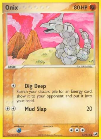 Onix Pokémon card #65