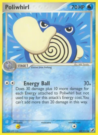 Poliwhirl Pokémon card #68