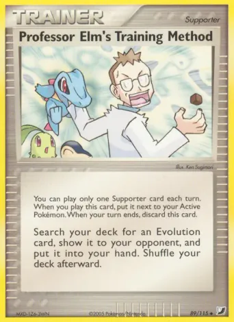 Professor Elm's Training Method Pokémon card #89