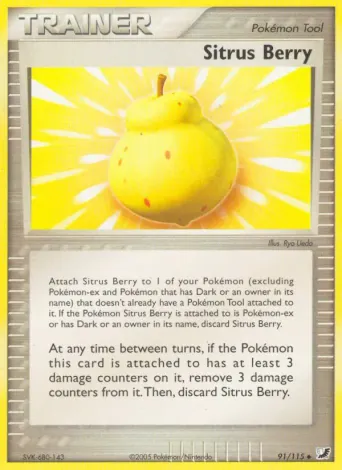Sitrus Berry Pokémon card #91