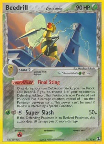 Beedrill δ Pokémon card #1