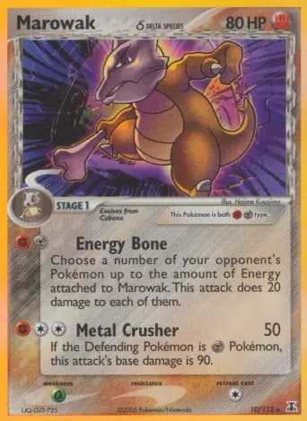 Marowak δ Pokémon card #10