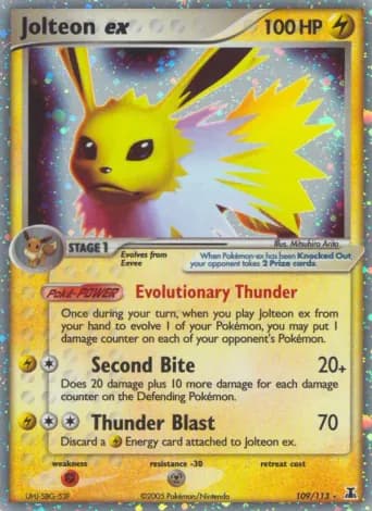 Jolteon ex Pokémon card #109