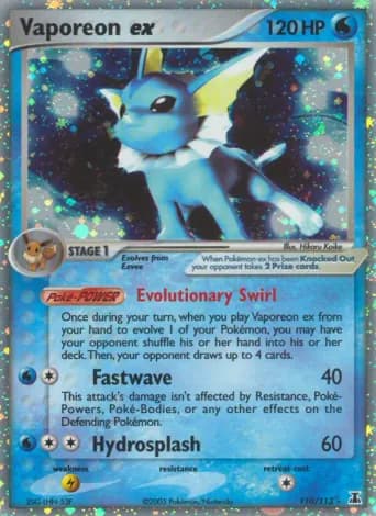 Vaporeon ex Pokémon card #110
