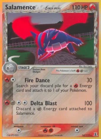 Salamence δ Pokémon card #14