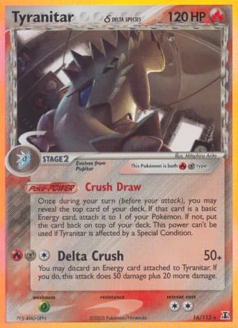 Tyranitar δ Pokémon card #16