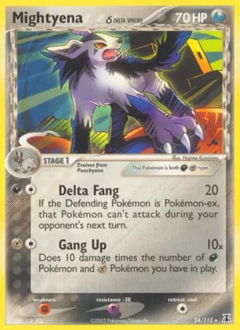 Mightyena δ Pokémon card #24