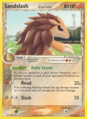 Sandslash δ Pokémon card #27