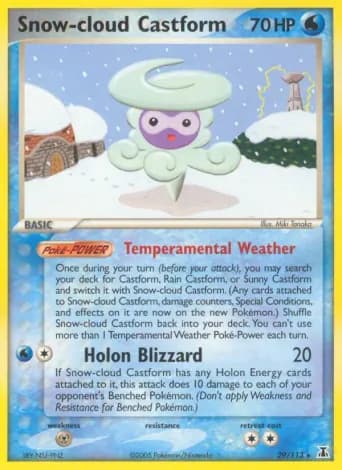 Snow-cloud Castform Pokémon card #29
