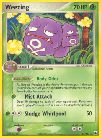 Weezing Pokémon card #33