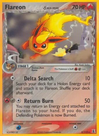 Flareon δ Pokémon card #5