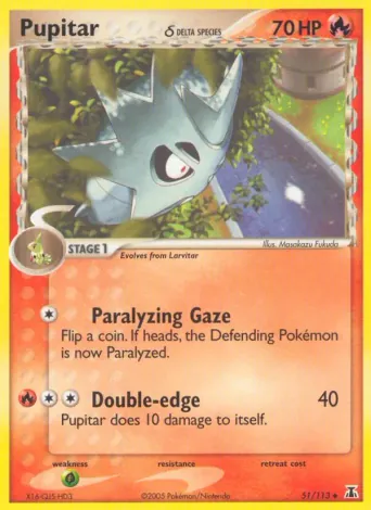 Pupitar δ Pokémon card #51