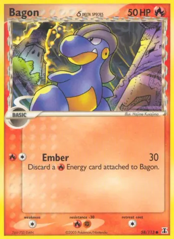 Bagon δ Pokémon card #58