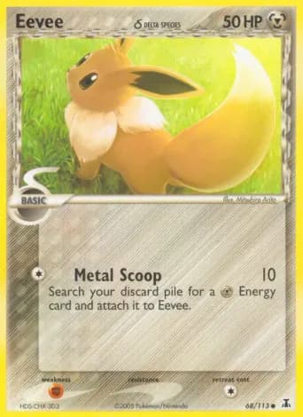 Eevee δ Pokémon card #68