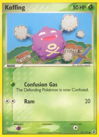 Koffing Pokémon card #72
