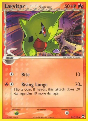Larvitar δ Pokémon card #73