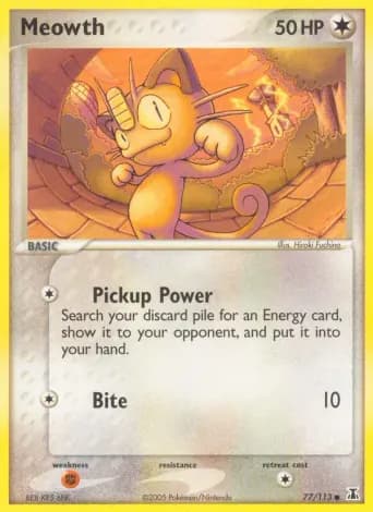 Meowth Pokémon card #77