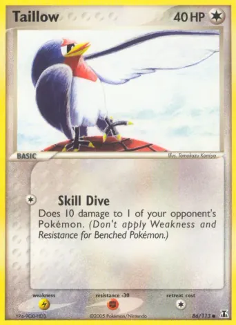 Taillow Pokémon card #86