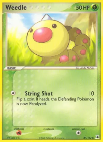 Weedle Pokémon card #87