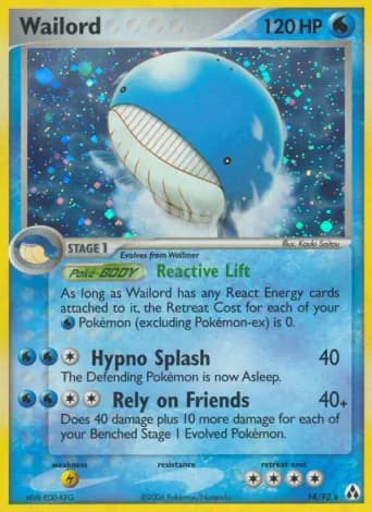 Wailord Pokémon card #14