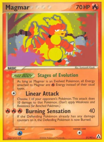 Magmar Pokémon card #21