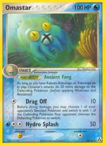 Omastar Pokémon card #23