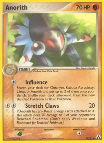 Anorith Pokémon card #29