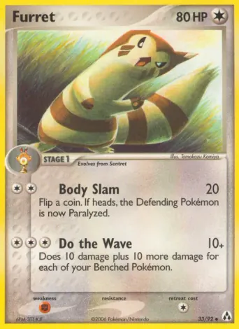 Furret Pokémon card #33