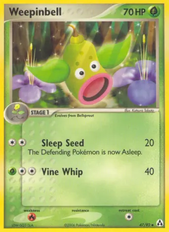 Weepinbell Pokémon card #47