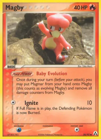 Magby Pokémon card #58