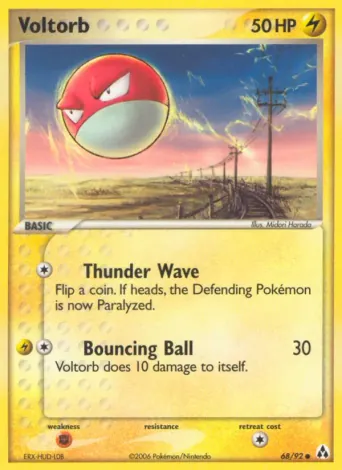 Voltorb Pokémon card #68